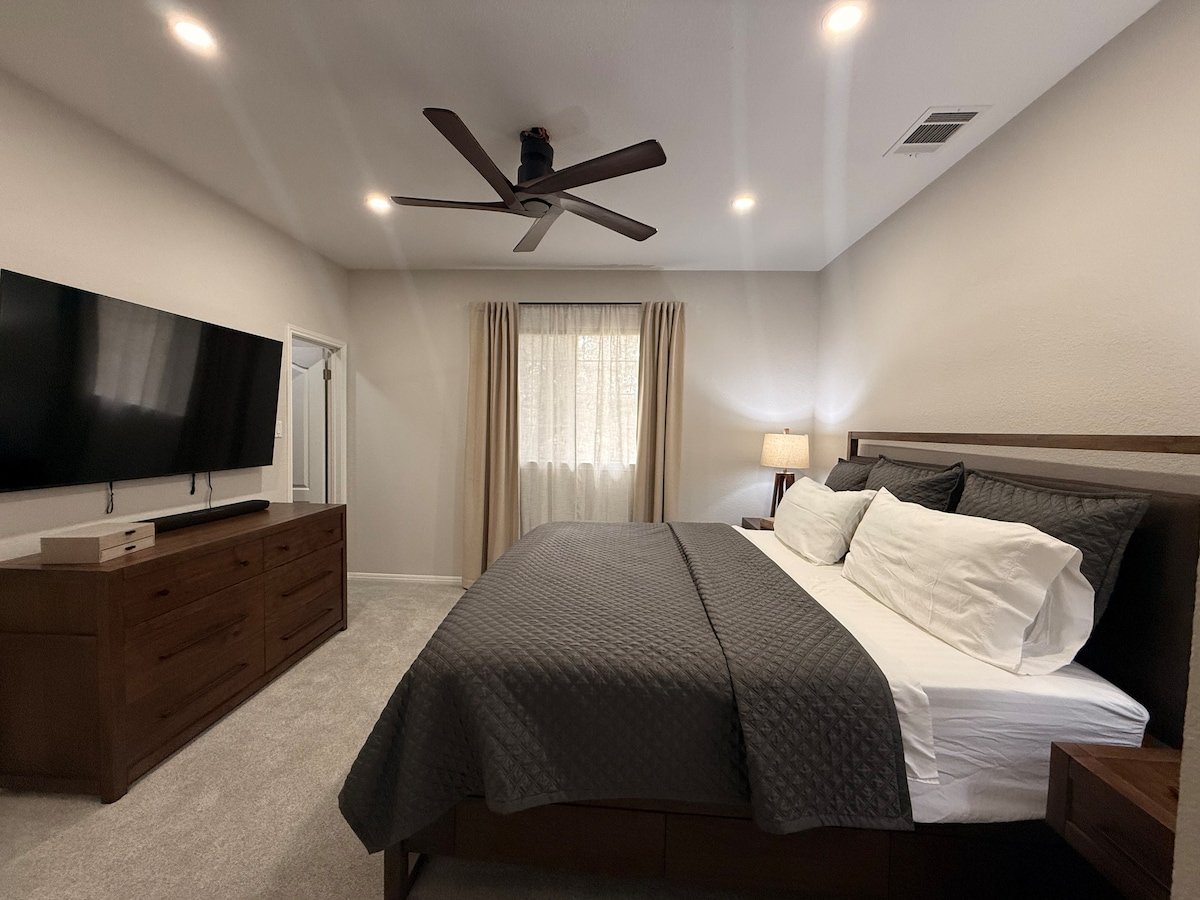 Bedroom one, king bed